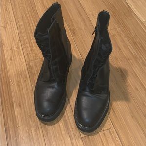 Vince black combat boots